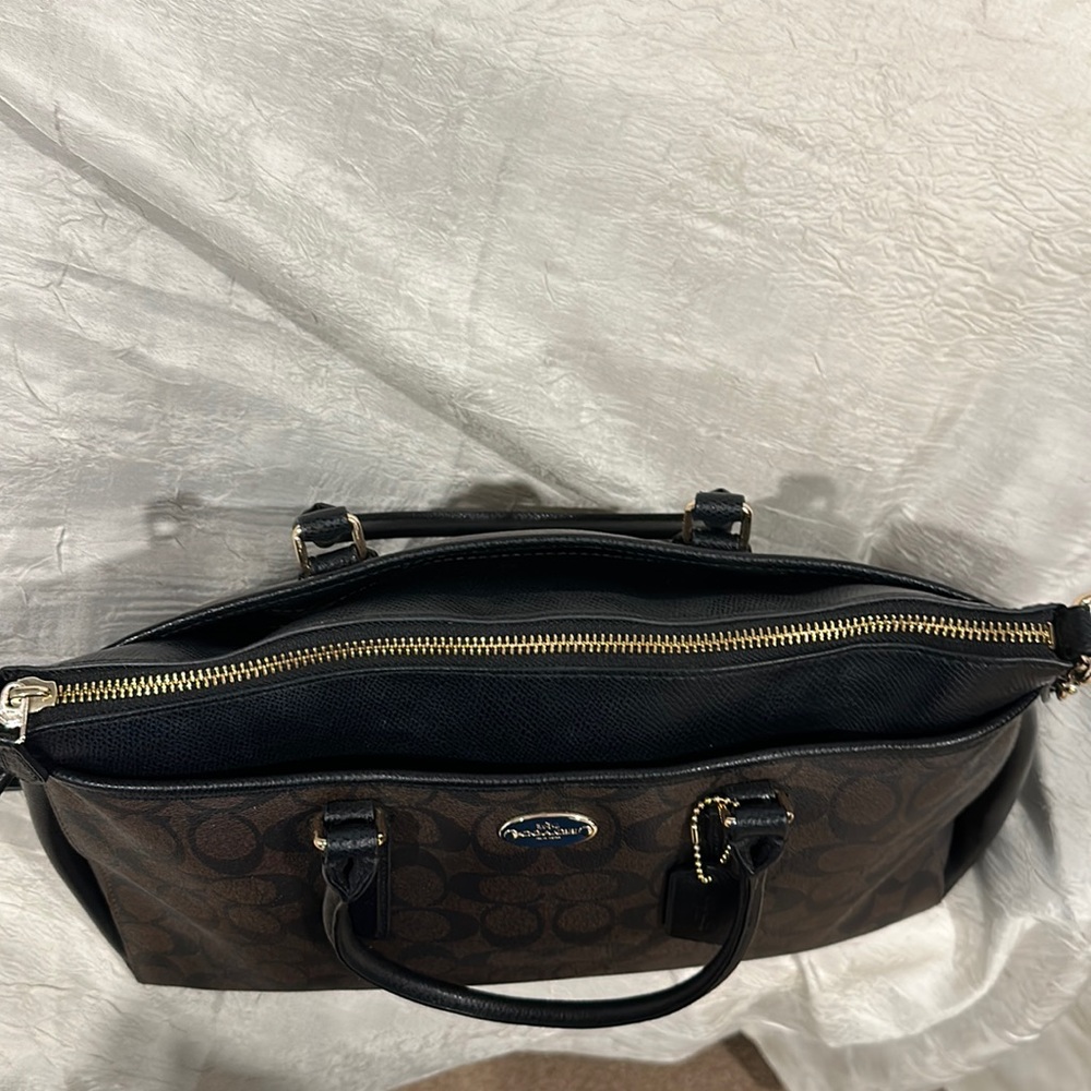 Coach Monogram Leather Shoulder Bag - Picture 4 of 7